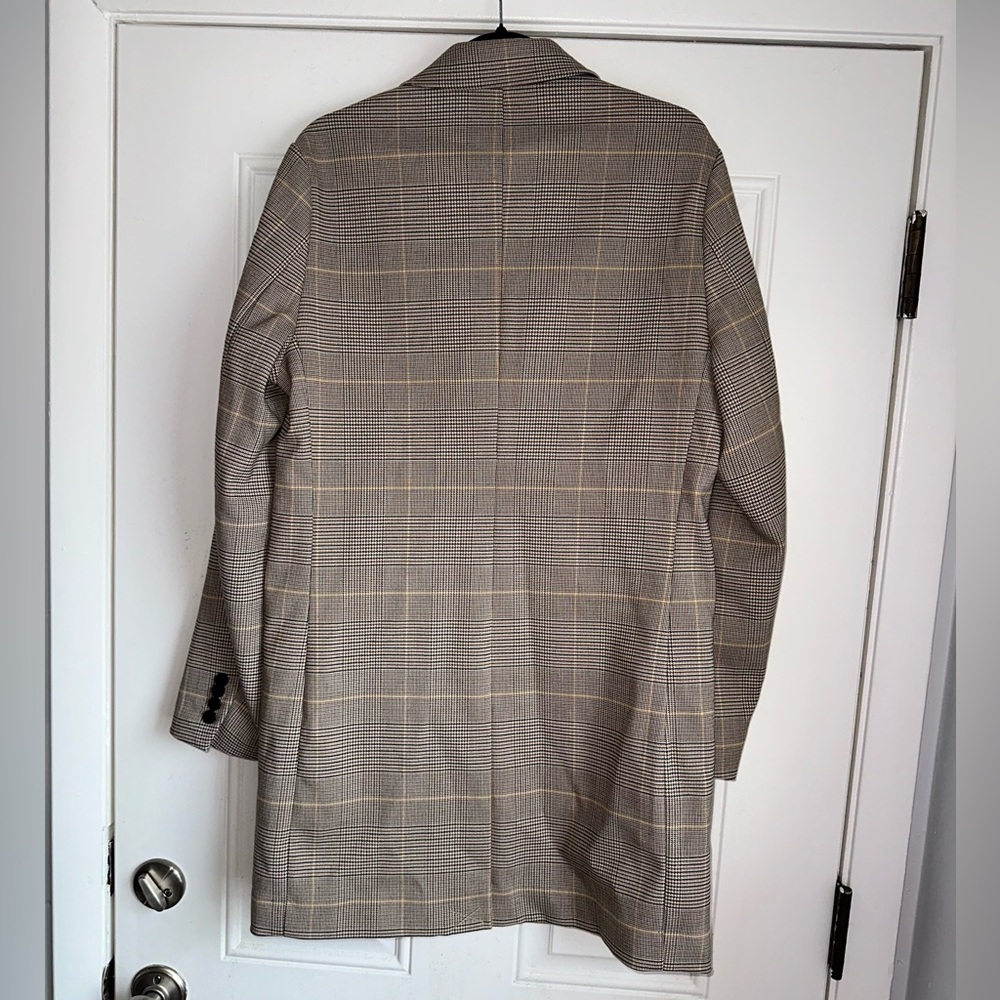 H&M plaid men’s coat overcoat PATTERNED size 38r‎ M medium - Picture 3 of 5